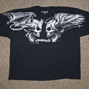 Liquid Blue Men's Black Graphic T-Shirt Size 3xl Best Fit To Xl